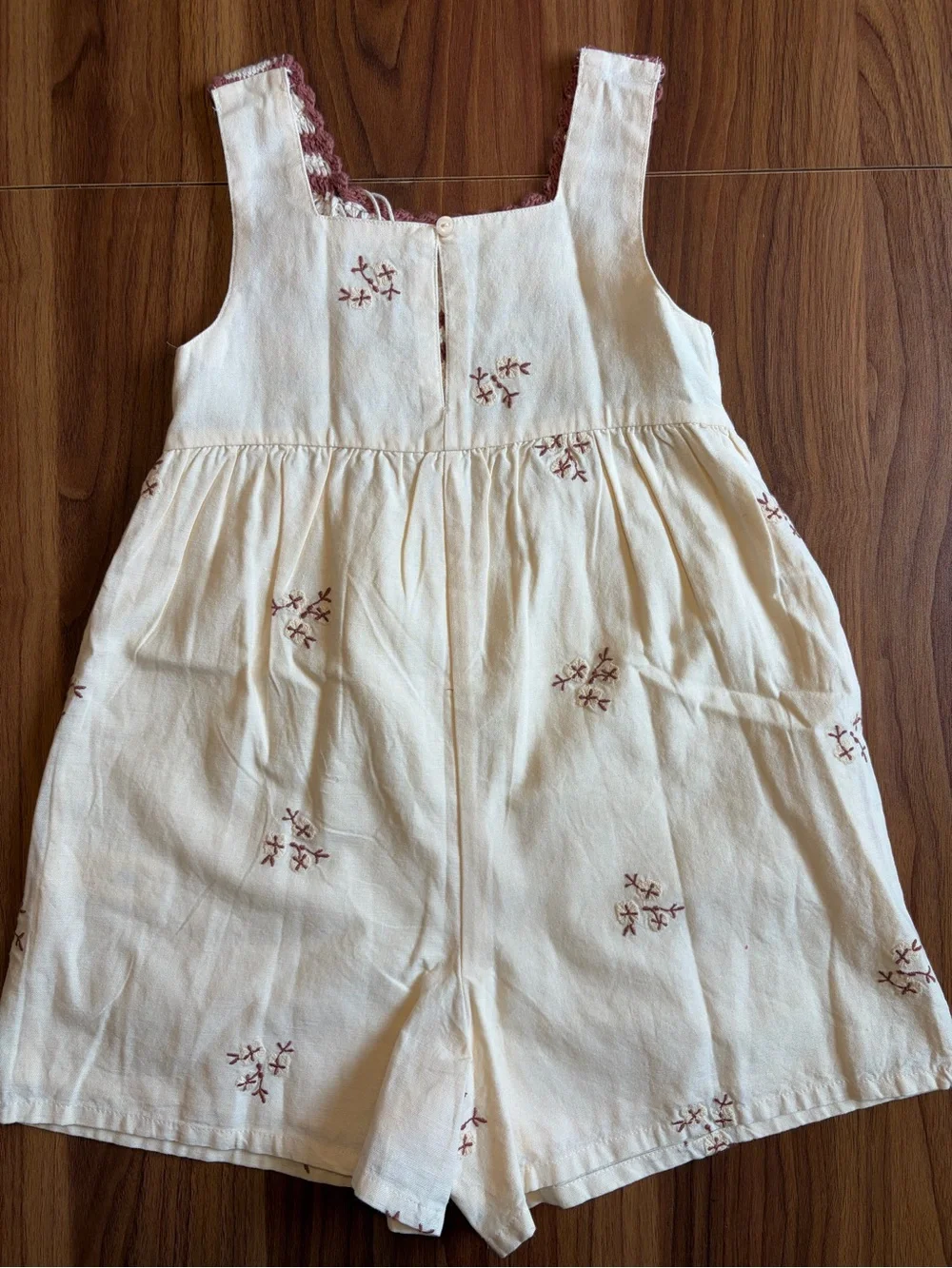 NWT Zara 6Y Crochet & Floral Embroidered Romper